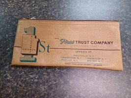 Vintage First Trust Company Allegany County Zipper Bank Bag - $19.79