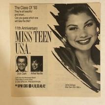 Miss Teen USA 1993 Print Ad Vintage Dick Clark TPA2 - £4.64 GBP