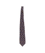ERMENEGILDO ZEGNA Men Brown Blue Yellow 100% Silk Italian Neck Tie Made ... - $26.06 CAD