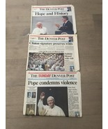 3 DENVER POST Issues Aug.13, 14 15 1993 Pope John Paul II &amp; Clinton - De... - $68.60 CAD