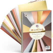 A4 Thick Cardstock, 32 Sheets 250Gsm Card, Glitter, Mirror, Foil, Pearlescent - £24.03 GBP