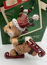 Ornament Christmas Hallmark Keepsake Skating Rabbit 1983 QX4.9-7  Vintage - £18.00 GBP