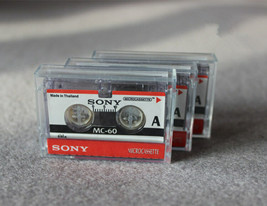 3 pcs Tapes For Sony MC-60 MC60 Microcassette Blank Cassette Tape Disc 60 min - £10.75 GBP