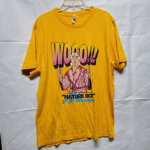 Yellow Canvas T shirt Nature Boy wrestler Print size XL - £11.01 GBP