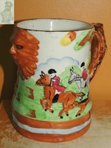 Arthur Wood Mug 4.75&quot; Stein Fox Hunt north wind face Made in England horse dog - £13.66 GBP