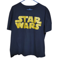 Disney Store Star Wars Black T-Shirt Gold Letters - XL - £14.10 GBP