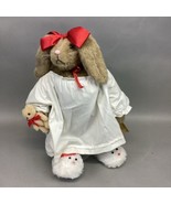 1986 The Hen In The Holly ‘Amy’ Decorative Rabbit On Stand With Tag - 14”H - $376.14 MXN