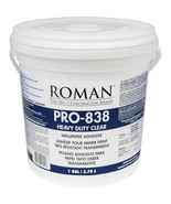 Roman 011301 PRO-838 1 gal Heavy Duty Wallpaper Adhesive, Clear - $47.99