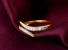 18K Gold Whimsical Wrap Diamond Ring For Women | Bridal Ring, Diamond Ring, Gold - £326.19 GBP