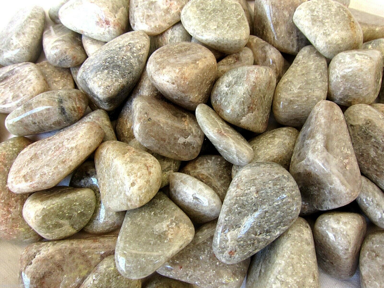 1X White Aventurine Tumbled Stone 25mm Healing Crystal Reiki Meditation ... - $1.93
