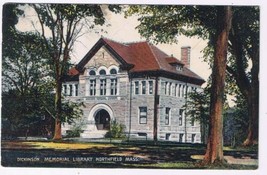 Massachusetts Postcard Northfield Dickinson Memorial Library - £2.32 GBP