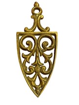 Vintage Ornate Brass Trivet Stand With Intricate Scroll Design For Kitch... - $24.99