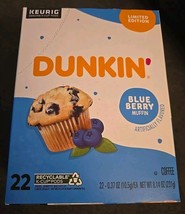 Dunkin Blueberry Muffin Coffee, Medium, Keurig 22 Ct K-Cup Pods (BN17) - £11.65 GBP