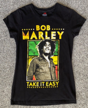 BOB MARLEY T Shirt-Take It Easy-Black-Women L-ZION Rootswear-Graphic Tee - $14.03