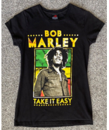 BOB MARLEY T Shirt-Take It Easy-Black-Women L-ZION Rootswear-Graphic Tee - $19.18 CAD