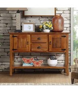 Solid Wood Farmhouse Console Table Buffet Cabinet with Storage Drawers i... - $689.99 CAD