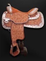Western Horse Saddle Dried Leather Wooden Tree Use for Barrel Trial Ranch Roping - £450.95 GBP