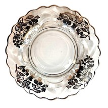 Cambridge Glass Caprice Sterling Silver Overlay Woodland Berries &amp; Leaves Design - $29.92