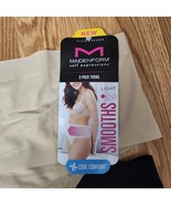2 Pack Maidenform Smooths Light Thongs Women&#39;s Size Large Nude, Black - $13.86