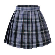 Girl&#39;s Japan Sexy Cosplay Anime Plaid Costumes Skirts (S,Light Blue Mixed Green) - £15.54 GBP