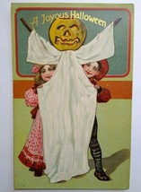 Halloween Postcard Paul Finkenrath Series 778 Embossed Antique Unused Ghost - £88.32 GBP