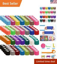 120 Pack Colorful Self Adhesive Bandage Wrap Bulk 2 Inch x 5 Yards Cohes... - $125.64