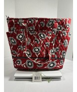 Vera Bradley Go Round Tote Bag DECO DAISY Quilted Cotton Retired Pattern... - $49.99