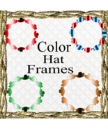 Hat Circle Frames 2a-Digital ClipArt-Art Clip-Gift Tag-Notebook-Invitati... - $37.17 MXN