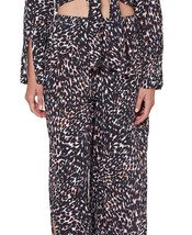 $79 Sanctuary Cotton Stay Cool Leopard Slit-Side Elastic Pants Cover-Up Small - £12.07 GBP