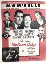 1947 Mam&#39;selle Sheet Music from Movie The Razor&#39;s Edge Tyrone Power Gene Tierney - £4.62 GBP