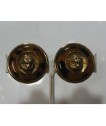 Gold-tone 4-Layer Animal Print Lion Head Clip-On Earrings - £21.01 GBP