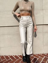 Leather Party Soft Handmade Pant Real Lambskin Women Stylish White New  ... - $105.47