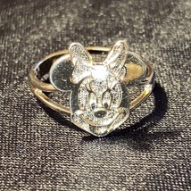 Vintage Y2K 2000 90s Disney Minnie Mouse Gold Crystal Ring Size 6 - £74.39 GBP