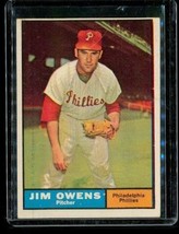 Vintage 1961 TOPPS Baseball Card #341 JIM OWENS Philadelphia Phillies - £7.78 GBP