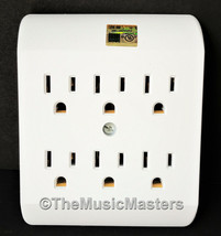 6 Outlet AC Wall Plug Power Splitter Tap 6-Way Electrical Socket Adapter Cover - £8.34 GBP