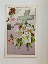 A Joyful Eastertide Cross Easter Postcard Posted - $10.00