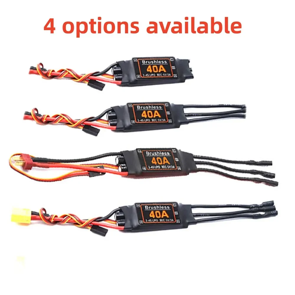 40a brushless esc speed controller bec 5v 3a long short with t plug with xt60 plug thumb200