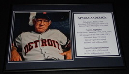 Sparky Anderson Framed 12x18 Tigers Photo Display - £54.48 GBP