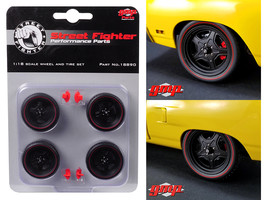 5-Spoke Wheel and Tire Set of 4 from 1970 Plymouth Road Runner Street Fighter 6- - £25.87 GBP