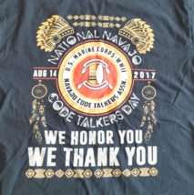 National Navajo Code Talkers Day T-Shirt L Aug. 14, 2017 U.S. Marine Corps WW 2 - £15.91 GBP