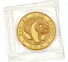 1983 1/2 OZ 999 Oro Casa de Moneda Sellado China Panda Bu Estado - $1,373.26