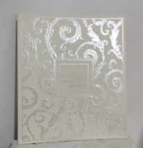 Hallmark Wedding Photo Album Forever Together In Love Emboss Ivory Scroll NOS... - $19.79
