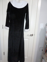 Black Dress Costume Long Cosplay Party Witch Victorian maid Ruth Bader Ginsberg  - £15.15 GBP