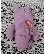 McDonald&#39;s Ty Teenie Beanie Happy The Hippo 1993 Creased Tag - £4.48 GBP