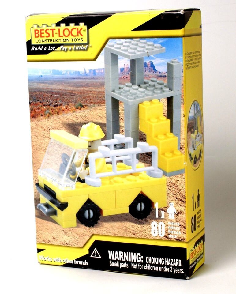 Best-Lock Construction Worker Building Set 80 Pieces Compatible with Others - £9.53 GBP