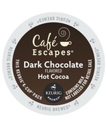 Cafe Escapes Dark Chocolate Hot Cocoa  24 to 144 K cups Pick Any Size FR... - $35.52 CAD+