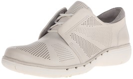 CLARKS Women&#39;s Un Voltra Walking Shoe White Leather 6.5 M US - $80.86