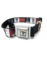 Buckle Down DC HARLEY QUINN Squares Small 9&quot; - 15&quot; Neck Dog Collar - £19.50 GBP