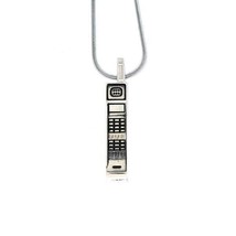 Han Cholo Brass Saved By The Cell Pendant Silver Necklace 30&quot; - £39.17 GBP