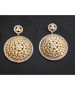 Oscar Designer Fashion Gold Plated Cubic Zirconia Setted Earrings Women - £26.34 GBP